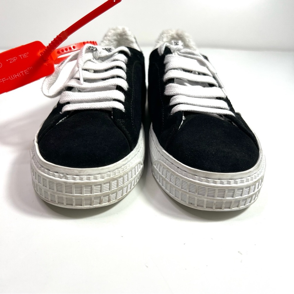 Off-White Arrow Black and White Suede Zip Tie Sneakers Size 35 - Picture 9 of 15